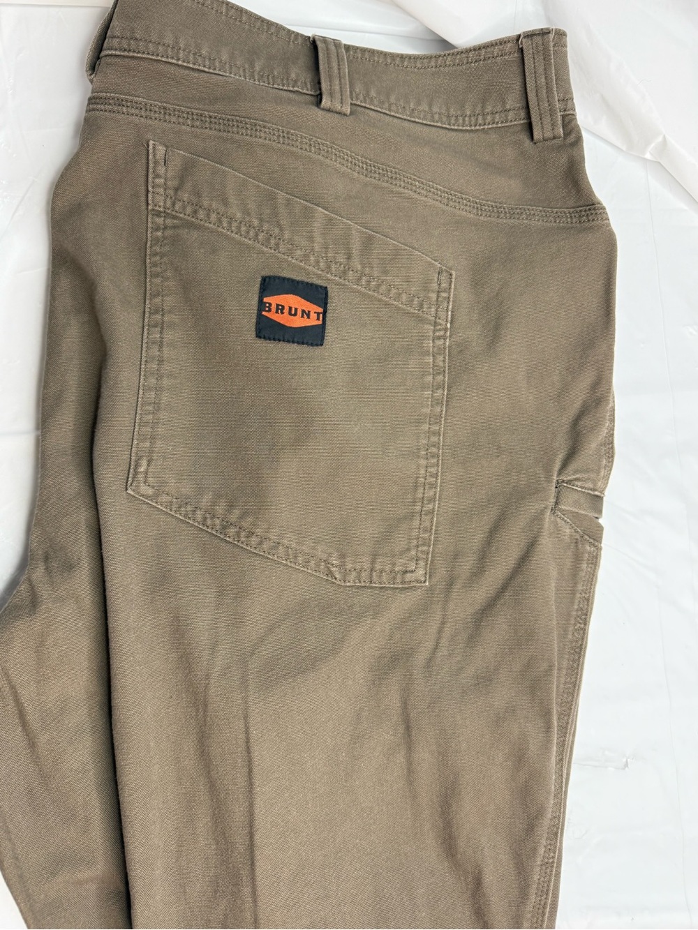 BRUNT Men’s Work Pants Brown Canvas Utility Carpenter 46x32